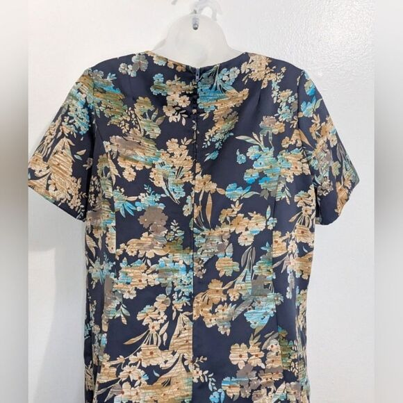 VTG A Mendel 60s 70s Floral Nap Maximalist 80s Fairy Whimsical Garden Dress O/S - Picture 5 of 7